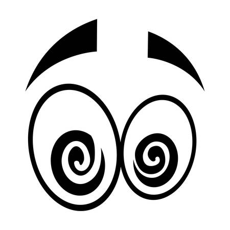 Cartoon eyes expression icon vector illustration graphic designのイラスト素材