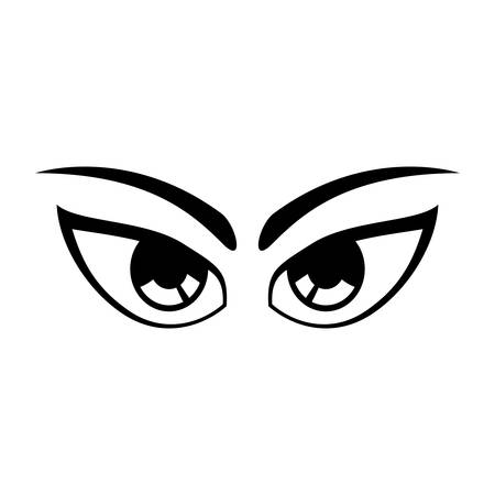 Cartoon eyes expression icon vector illustration graphic designのイラスト素材