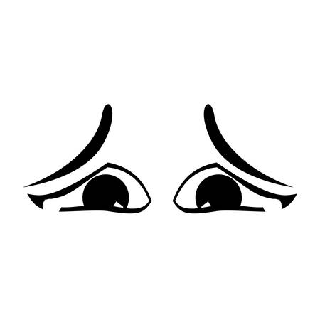 Cartoon eyes expression icon vector illustration graphic designのイラスト素材