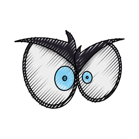 Cartoon eyes expression icon vector illustration graphic designのイラスト素材