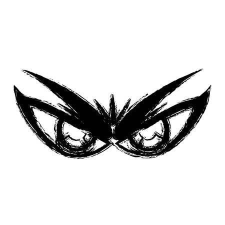 Cartoon eyes expression icon vector illustration graphic designのイラスト素材