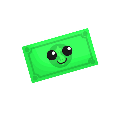 kawaii money bill icon over white background. vector illustrationのイラスト素材