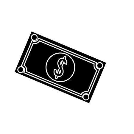 money bill icon over white background. vector illustrationのイラスト素材