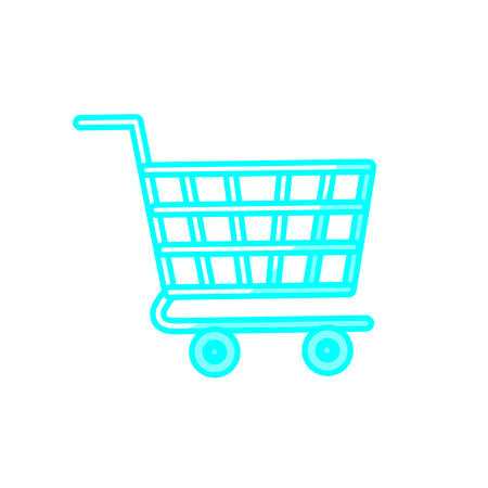 shopping cart icon over white background. vector illustrationのイラスト素材