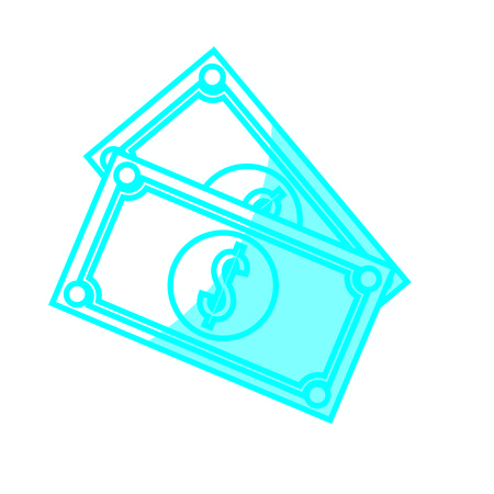 money bill icon over white background. vector illustrationのイラスト素材