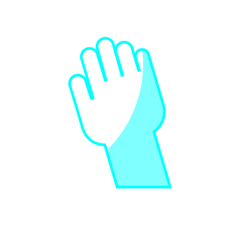 human hand icon over white background. vector illustrationのイラスト素材