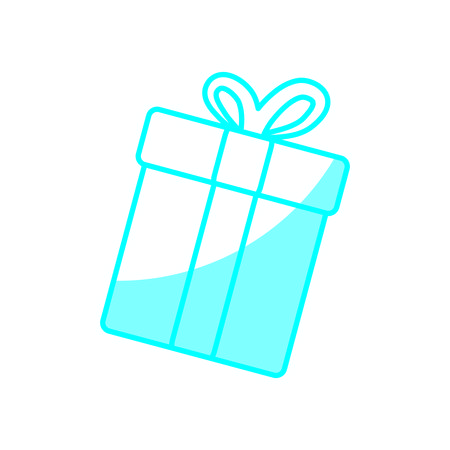 gift box icon over white background. vector illustrationのイラスト素材