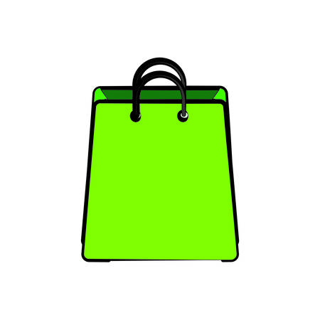 shopping bag icon over white background. colorful design. vector illustrationのイラスト素材