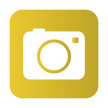 camera icon over white background. vector illustration