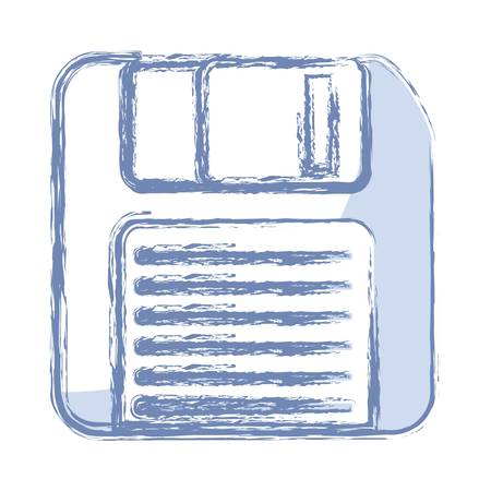 diskette icon over white background. vector illustrationのイラスト素材