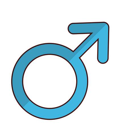 male gender icon over white background. vector illustrationのイラスト素材