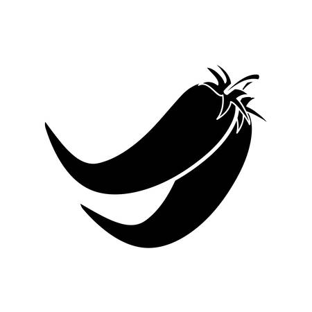 Chili vegetable icon over white background. vector illustrationのイラスト素材