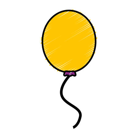 balloon icon over white background. colorful design. vector illustrationのイラスト素材