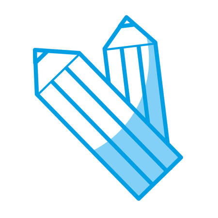 Pencil icon over white background. vector illustrationのイラスト素材