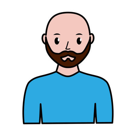 happy man cartoon icon over white background. colorful design. vector illustrationのイラスト素材