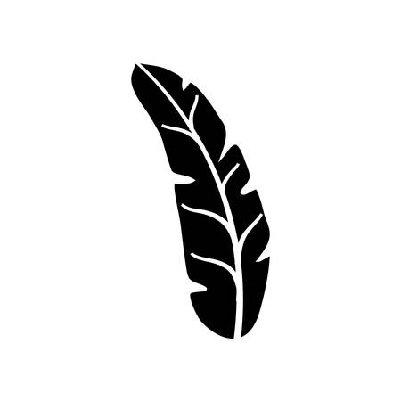 tropical leaf icon over white background. vector illustrationのイラスト素材
