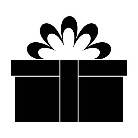 gift box icon over white background. vector illustrationのイラスト素材