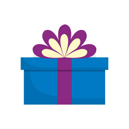gift box icon over white background. colorful design. vector illustrationのイラスト素材