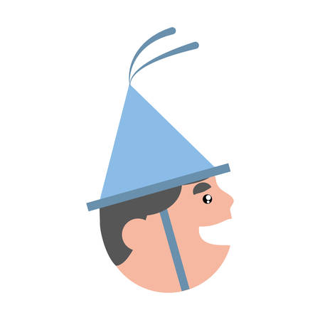 Man celebrating cartoon icon vector illustration graphic designのイラスト素材