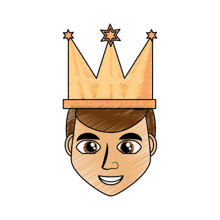 Man celebrating cartoon icon vector illustration graphic designのイラスト素材