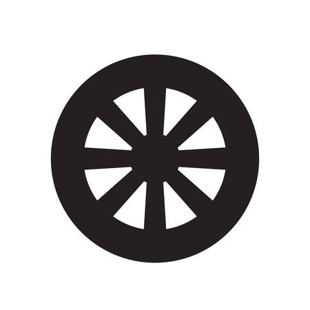 gear wheel icon over white background. vector illustrationのイラスト素材
