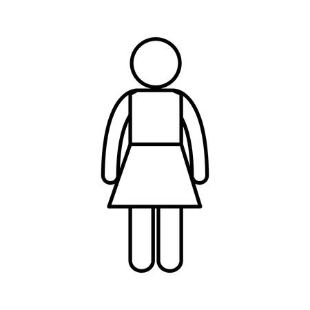 pictogram woman icon over white background. vector illustrationのイラスト素材