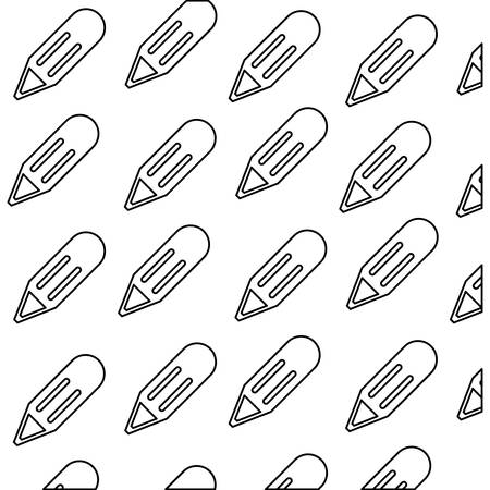 Wooden pencil symbol flat vector illustration designのイラスト素材