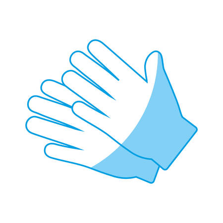 human hand icon over white background. vector illustrationのイラスト素材
