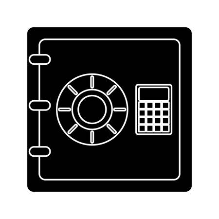 Safe box icon over white background. vector illustrationのイラスト素材