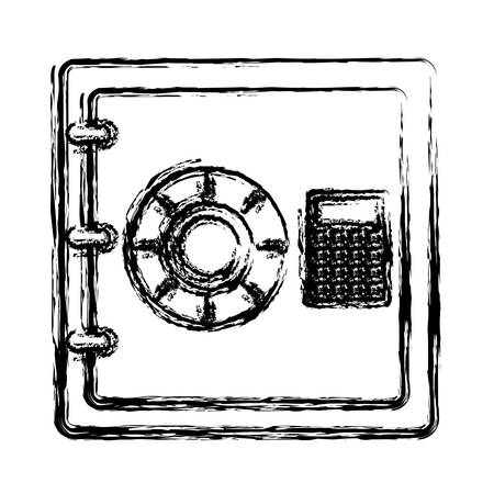 Safe box icon over white background. vector illustrationのイラスト素材