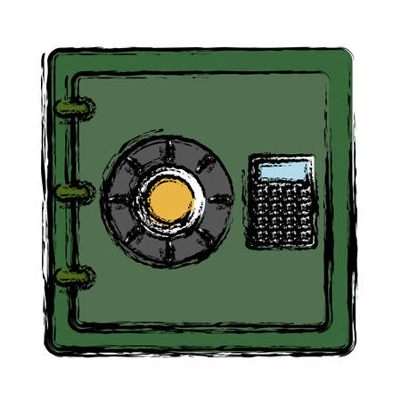 Safe box icon over white background. vector illustrationのイラスト素材