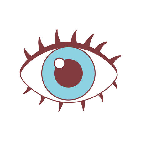 eye icon over white background. vector illustrationのイラスト素材