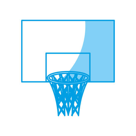 Basketball hoop icon over white background. sport equipment design. vector illustrationのイラスト素材