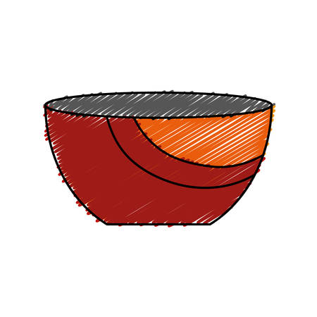 Bowl icon over white background. vector illustrationのイラスト素材