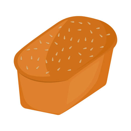 bread icon over white background. bakery products concept. colorful design. vector illustrationのイラスト素材