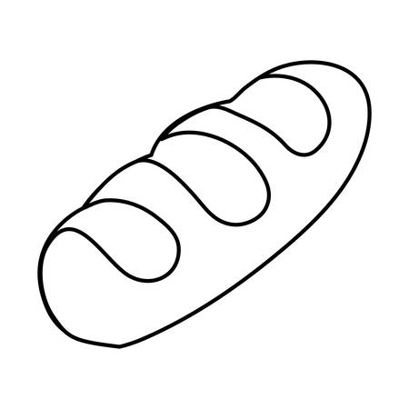 baguette bread icon over white background. bakery products concept. vector illustrationのイラスト素材