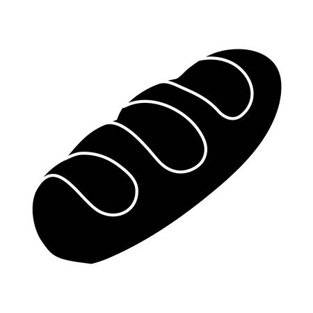 baguette bread icon over white background. bakery products concept. vector illustrationのイラスト素材