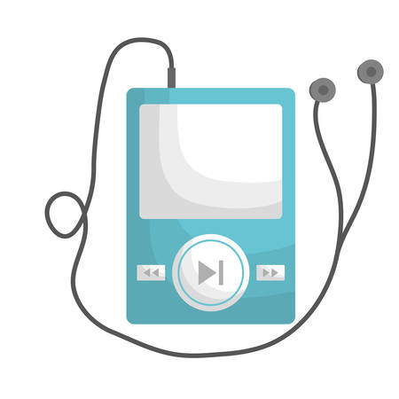 music player icon over white background. vector illustrationのイラスト素材