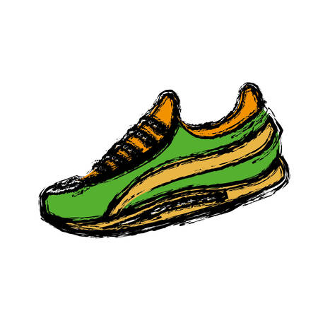 sports shoe icon over white background. vector illustrationのイラスト素材