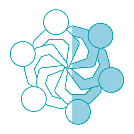 Teamwork abstract symbol icon vector illustration graphic designのイラスト素材