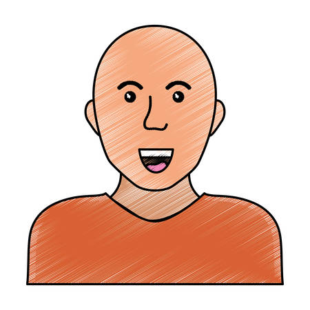 Bald man icon vector illustration graphic designのイラスト素材