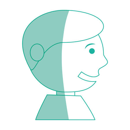 Happy man face cartoon icon vector illustration graphic design.のイラスト素材