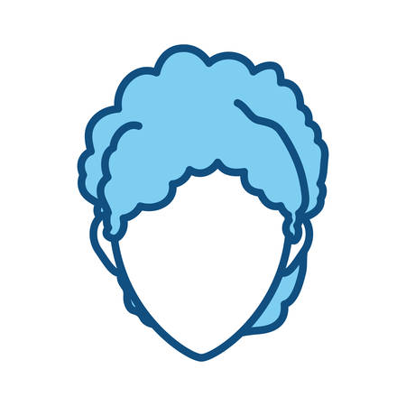Woman faceless head icon vector illustration graphic designのイラスト素材