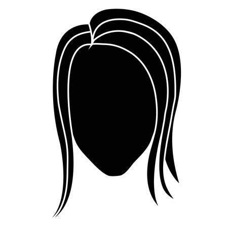 woman avatar icon over white background. vector illustrationのイラスト素材