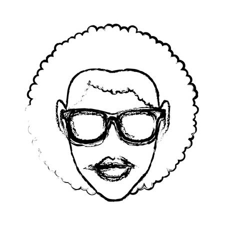 woman with sunglasses icon over white background. vector illustrationのイラスト素材