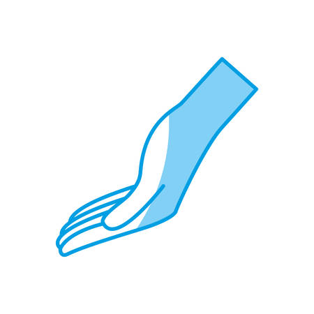 hand icon over white background. vector illustrationのイラスト素材