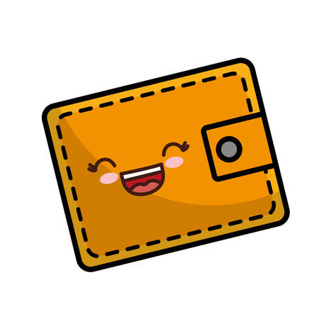 wallet icon over white background. vector illustrationのイラスト素材