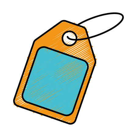 tag icon over white background. vector illustrationのイラスト素材