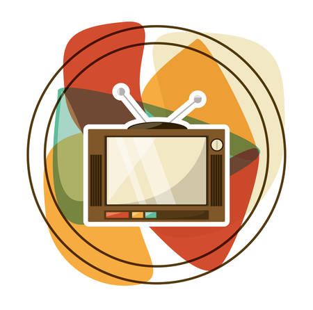retro entertainment television technology, vector illustration designのイラスト素材