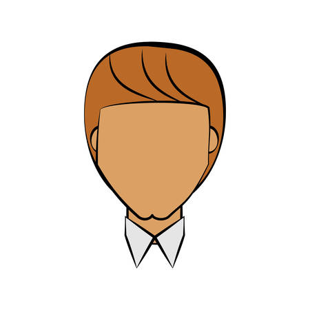 Male faceless head icon vector illustration graphic designのイラスト素材